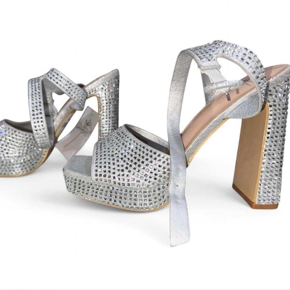Cute Silver Platform Heels